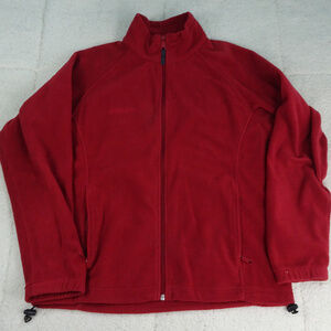 Columbia Fleece Burgundy Zipper Jacket Large